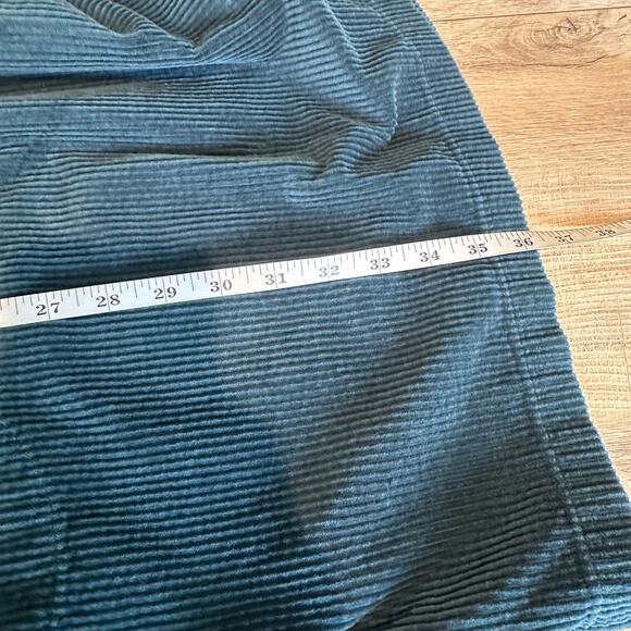 J. Jill Corduroy Shirt Dress 3/4 Sleeve Peacock Green M - Picture 11 of 11